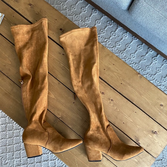 Thigh high brown suede boots! Size: 8.5 - Picture 1 of 4